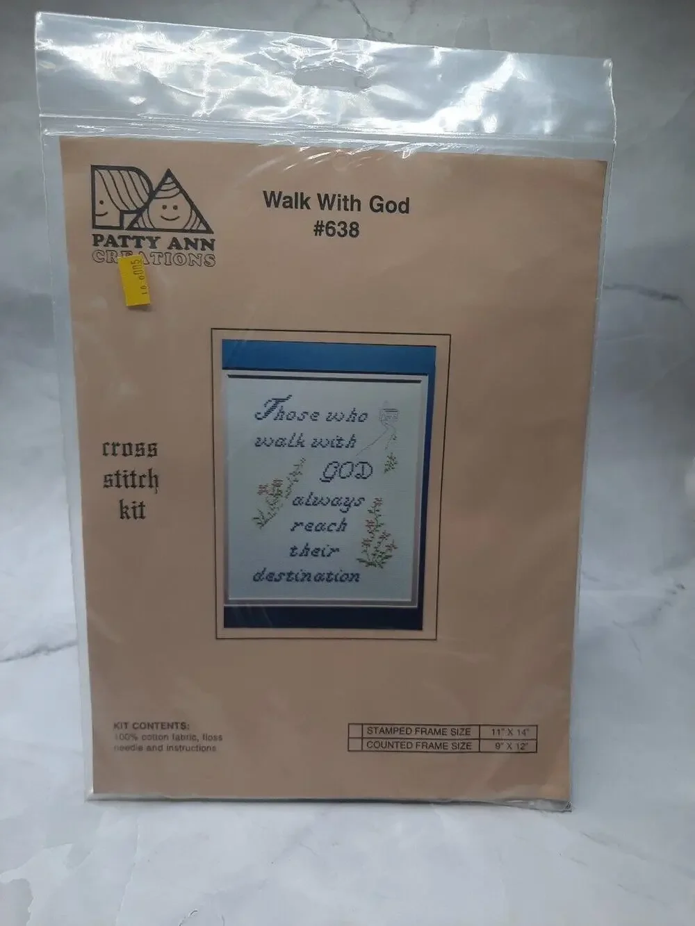 Patty Ann Creations Cross Stitch Kit Walk With God 638 Floral